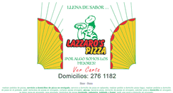 Desktop Screenshot of lazzarospizza.com